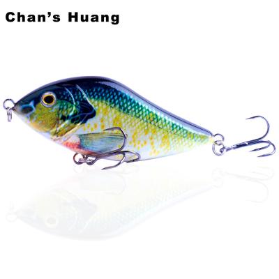 China Ourdoor Fishing Chan Huang High Quality Wobblers 45g Sinking Hard Artificial Fishing Lures Jerkbait 10cm Chan For Musky Pike Bait Wholesale for sale