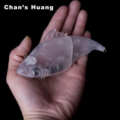 China Huang 10.5cm 35g ABS Hard Plastic Lipless Unpainted Chan Crankbait Empty Fishing Lure DIY Bass Bait Fishing Tackle Glide Lure for sale