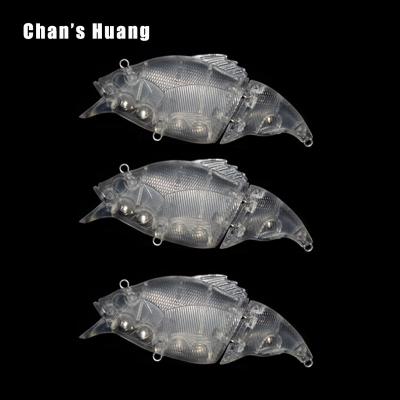 China Chan Swimbait Huang 7.8CM Diving Lip 10.5G Cheap Mask Mini Bodies Baits Unpainted Jointed Fishing Tackle Lure JM71A for sale