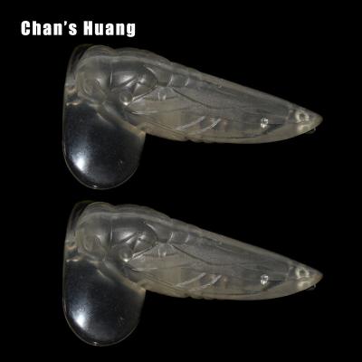 China Huang 100PCS LOT 7.2CM ABS Hard Plastic Unpainted Hard Plastic Body 12G Insect Bait Topwater Lifelike Cacida Fishing Lures Blanks for sale