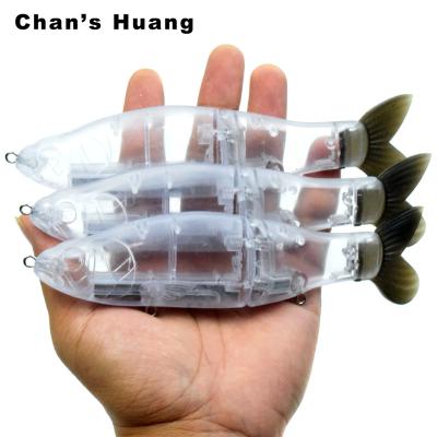 China Huang Unpainted ABS Hard Plastic Chan Glide Shad Bait 6 Inch Sink Float Mask Fishing Lures Wobblers Slider Shad DIY Painting Swimbait Tackle for sale