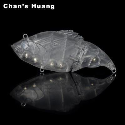 China ABS Hard Plastic Chan Huang Unpainted Fishing Lures Blanks 7.8cm Japanese Style 10.5g Joined Floating Swimbait Wobblers VIB Hard Bait Tackle for sale