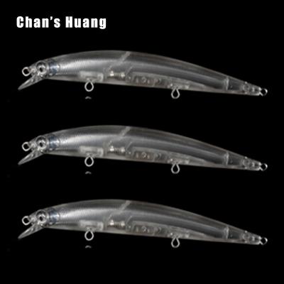 China Bill Rattles Fishing Lure Tackle Bass Trout Minnow Shallow Unpainted Blanks Hard Plastic ABS Hard Plastic Chan Huang 12CM Diving 7.9G Bodies for sale