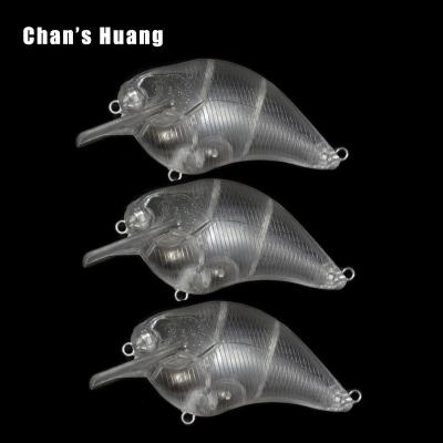 China ABS Hard Plastic Huang 2.95INCH 14.5G Chan Square Bill Crank Bait Rattle Clear Body Fishing Tackle Shallow Diving Crankbait Blanks for sale