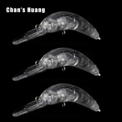 China 2INCH 2G Floating ABS Hard Plastic Chan Huang Bass Trout Fishing Lure Blanks Artificial Bait Customized Pattern Unpainted Hard Topwater Baits for sale