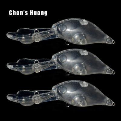 China Attractive Huang High Quality 8.5CM 7.3G Bill Floating ABS Plastic Hard ABS Diving Plastic Wobblers Lure White Crankbait Unpainted for sale