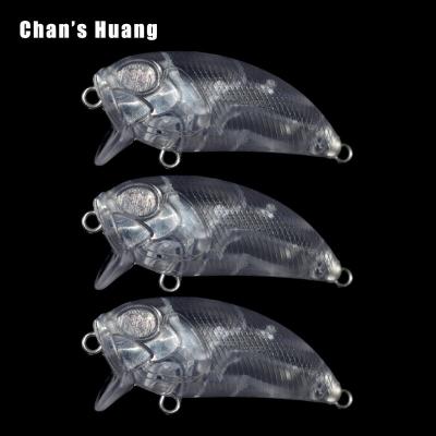 China ABS Hard Plastic Huang Rattles Artificial Crank Bait Wobbler Hard Floating Plastic Bodies 4.5CM 7G Unpainted Clear Fishing Lures Crankbait for sale