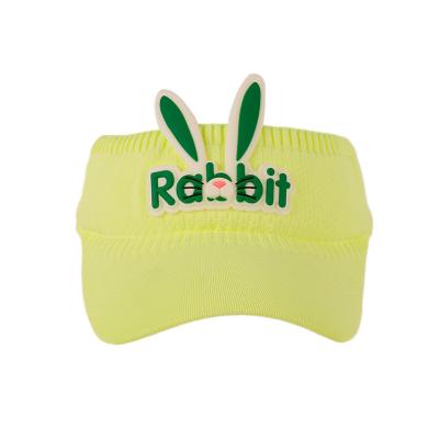 China New Wholesale Summer Bunny Ears Cute Baby Kids Visor Infant Hats Polyester Costume Lovely Sun Visor Hat for sale