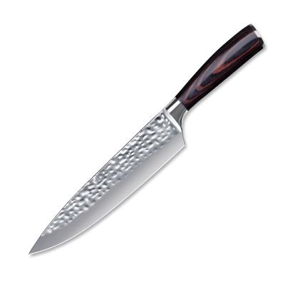 China Sustainable Household Kitchen Knife With Solid Wood Handle Sharp Stainless Steel Kitchen Knife for sale