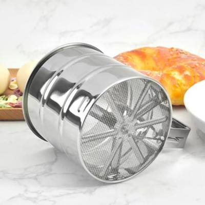 China Sustainably Rise Pastry ToolsFlour Strainer Stainless Steel Flour Baking Sieve for sale