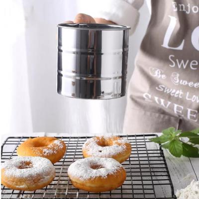 China Viable Cooking Tools Sprinkles Food Grade Mesh Cup Flour Sifter Material Shaker Strainer Mesh 125g/250g for sale