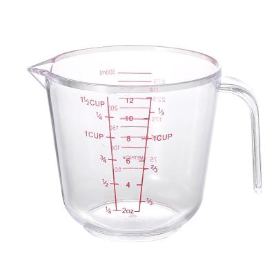 China Sustainable Measuring Cup Jug With Scale Milk Hot Cup With Handle Kitchen Cooking Heat Resistant Microwave Oven for sale