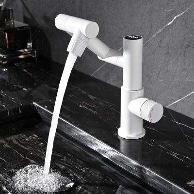 China Metered Faucets Copper All High Quality Hand Basin Household Basin Faucet Digital Display Gray Lucky Cat Wash Faucet for sale