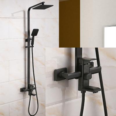 China 2023 New No Slide Bar Bathroom Shower Set With Hot And Cold Mixed Faucet Wall Mounted Shower for sale