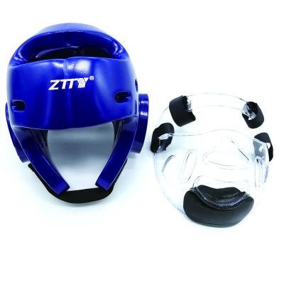 China Hot Selling Customized PU Breathable Leather Kickboxing Helmet Taekwondo Head Guard for sale