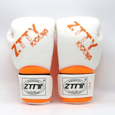 China Latex Foam for Training and Leather Sparring Boxing Logo Kick Boxing Gloves Custom PU Boxing Gloves OEM Service Glove for sale