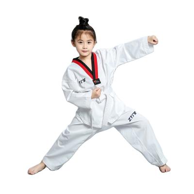 China Durable White Cotton Polyester Taekwondo Padded Martial Art Suits Karate Uniform for sale