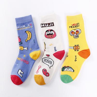 China High Quality QUICK DRY Comfortable Funny Socks Cartoon Pattern Women Socks For Women for sale