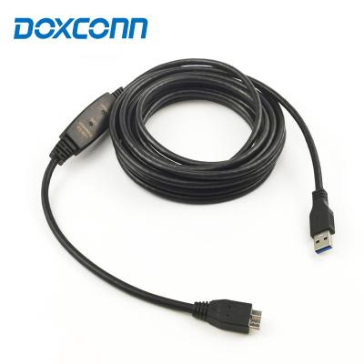 China Wholesale COMPUTER USB3.0 A Male Male B Micro Active Repeater Hard Drive Data Cable USB Male To Long B Cable for sale