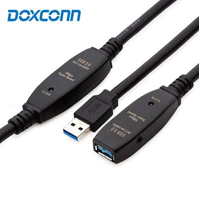 China Active COMPUTER 5m 10m 15m 20m 25m USB3.0 Repeater Cable Male To Female Super Transfer Speeds USB Extension Cable 30m With Signal Booster for sale