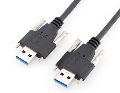 China Convenient 0.3M 0.6M 1M 1.5M 2M 3M 5M Usb 3.0 Extension Cable Male To Female With Panel Mount Screw Lock Connector Adapter for sale