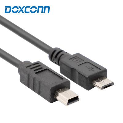 China Mobile phone DOXCONN usb male 5P data cables male to mini to charge micro usb otg cable 5pin cabl for sale