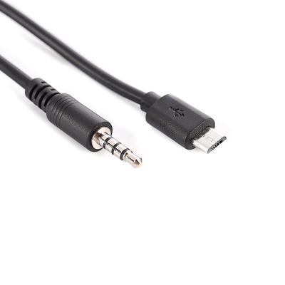 China Stereo factory customized mic from 15cm to 3.5mm male 4 pole to audio aux cord. car stereo audio male extension cable record for sound card for sale