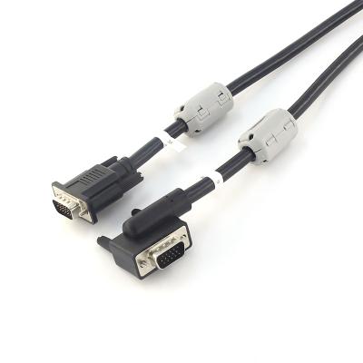 China COMPUTER Factory Manufacturer OEM Angle VGA Cable Male To Male 90 Degree High Definition Video VGA Cable 1.5m With Assembly Magnet Ring for sale