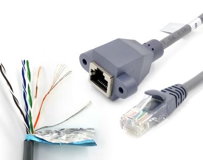 China Custom PVC+Fine Copper Male To Female To Female Lan Rj 45 Cable Cat5 Cat5e Cat6 Cat6e Cat7 Cat7e Ethernet Cable Utp Stp Network Cable Patch Cord for sale