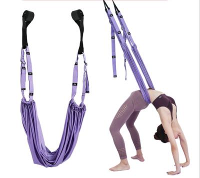 China Home Exercise Yoga Aerial Rope Belt One Open Strap Inverted Rope Stretch Belt Split Waist Trainer Horse Hip Stretch Fitness for sale