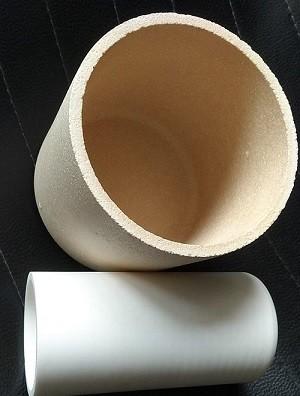 China Refractory grade zirconia ceramic crucible, 1700 ℃ cylindrical ceramic crucible for sale