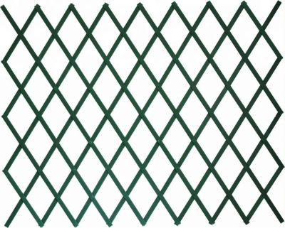 China Easily Assembled 1x4m Brown Green White Color Garden Bamboo Wood PVC Lattice Trellis Fence for sale