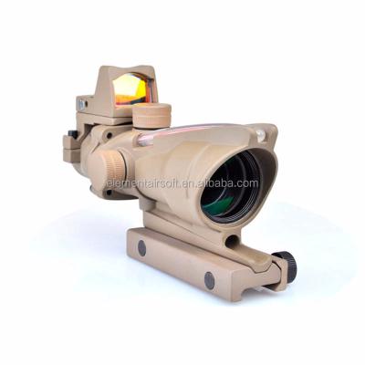 China With RMR Sight AIMO ACOG 4X32 Fiber Source Real Red Dot Illuminated Scope With RMR Sight For Rifles Paintball Wargame AO1003 for sale