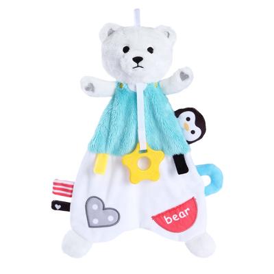 China Baby Accompany New Infant Hot Selling White Bear Released Baby Safety Blanket Baby Hug Blanket Bear Lovely for sale