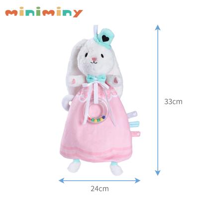 China Baby Accompany Latest New Baby Comforter Security Blanket Bunny Animal Best Lovey Pink Bunny Security Blanket for sale