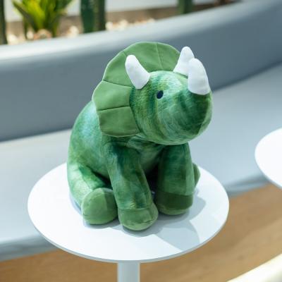 China New 50Cm Home Thrown Green Soft Realistic Triceratops Stuffed Animals Kawaii Plushie Plush Toy Deco Pillow for sale