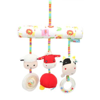 China Customizable Safety and Soft Comfortable Hanging from a Cute Ball Ring Bed Hang Toy Mirror and Stuffed Animals Pram Color for sale