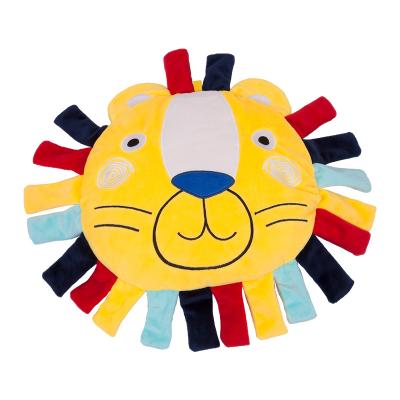 China New Soft Comfort Kids Cozy Hooks Released To Hang Sound Paper And Ribbon Lion Plush Pillow Cute for sale