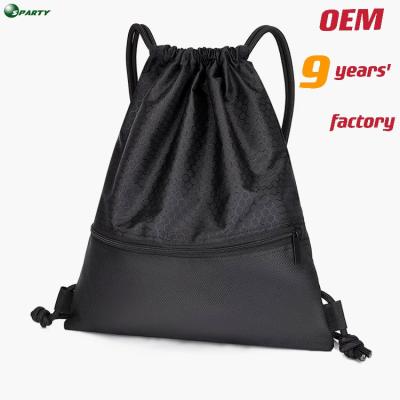 China High Quality Anti Theft Gym Bag Custom Polyester String Printed Nylon Bags Sport Personalized Logo Academy Drawstring Backpack For Kids for sale