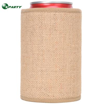 China Jute Material Stubby Neoprene Rack Promotional White Insulated Magnetic Stubby Rack for sale