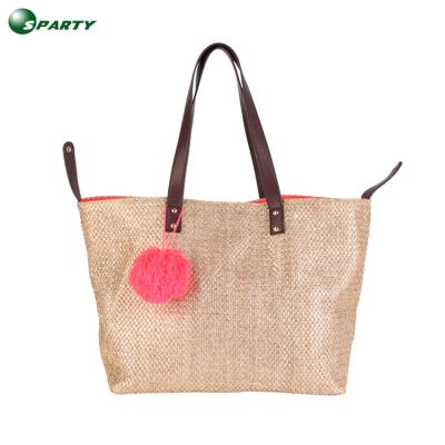 China Fashion Straw Tote Bag Fashion Beach Straw High Quality Eco Friendly Paper Handbag for sale