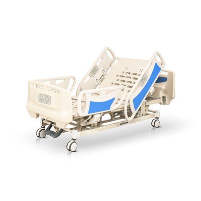 China New Full Electric 5 Function Hospital Bed Medical Bed Size Adjustable For Home Long Term Care for sale