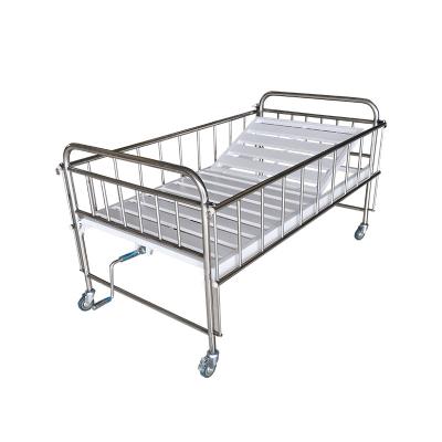 China Bed frame made of stainless steel materials one function ABS manual children's hospital beds pediatric with wheels for sale