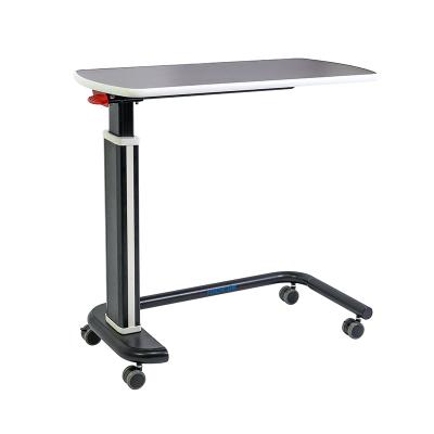 China U Shape Base YA-T06 Hospital Style Overbed Table With Height Adjustable And Auto-touch Wheels, Adjustments Over Beds And Bedside for sale