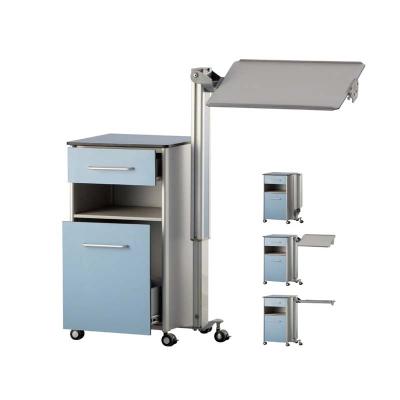 China With Embedded Finished Cheap Manufacture Hospital Table Bed ABS Bedside Medical Bedside Locker With Embedded Ended Bed Table for sale