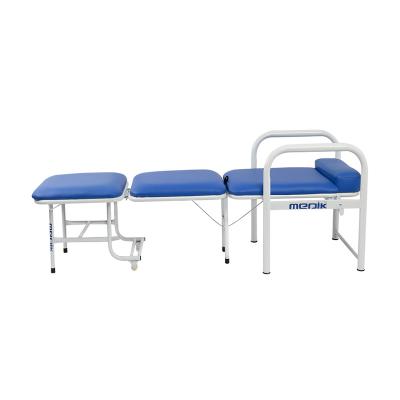 China Modern Multifunctional Stainless Steel Folding Patient Accompany Foldable Chair For Hospital for sale