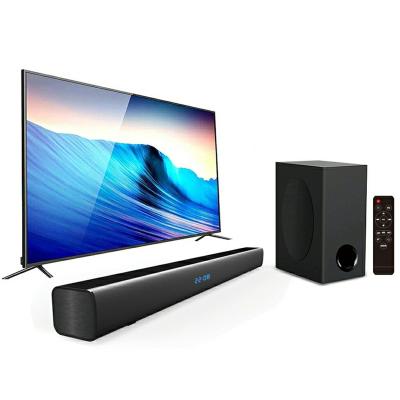 China Newest 2.1CH wireless soundbar system with wireless subwoofer BT sound bar 80W TV soundbar factory for sale