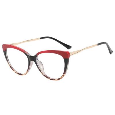 China Fashionable TR90 Optical Glasses Frame Computer Eye Gradient Color Blue Light Eye Glasses Blocking For Women Cat Eye Eyeglasses Frames for sale