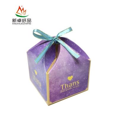 China Recycled Materials China Supplier Custom Fancy Flower Gift Box For Perfume Jewelry Bridesmaid Gift Set Wedding Box With Ribbon Wedding Favor Box for sale