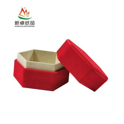 China Eco-Freindly Manufacturer Paper Velvet Jewelry Packaging Box For Ring Earring Bracelet for sale